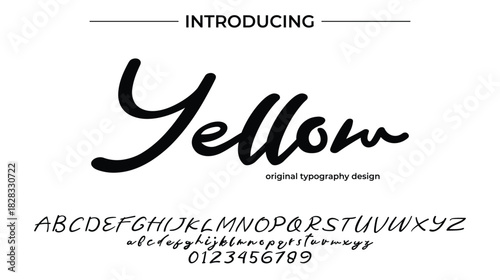 Yellow - Elegant Script Font for Smooth Handwritten Design and Creative Typography