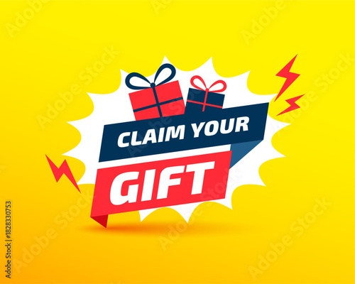 shop and claim now amazing gift offer template