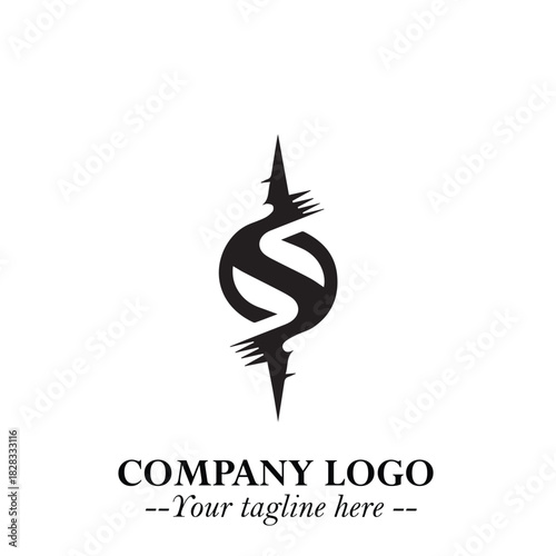 Sleek Electrical Logo Symbol on a Clean White Background for Modern Branding Design Elements Art