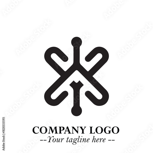 Sleek Electrical Logo Symbol on a Clean White Background for Modern Branding Design Elements Art