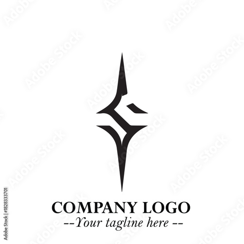 Sleek Electrical Logo Symbol on a Clean White Background for Modern Branding Design Elements Art