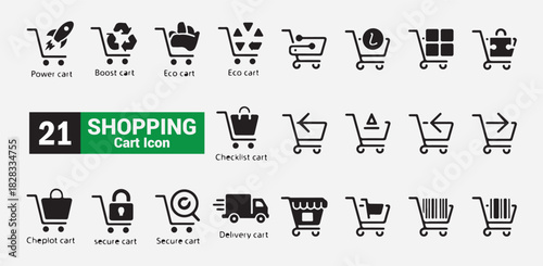 Power cart icon vector illustration ecommerce symbol shopping online retail business store logo