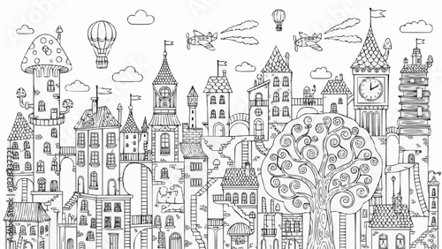 vector illustration of a castle