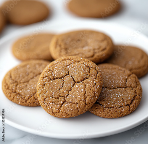 Ginger Molasses Cookies with Sparkling Sugar and Classic Holiday Spice
