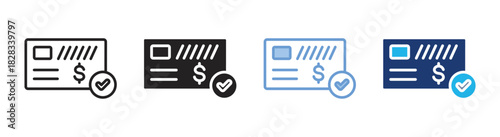 Online payment icon set multiple style collection