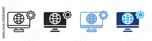 Computer icon set multiple style collection