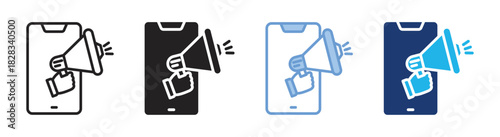 Online marketing icon set multiple style collection