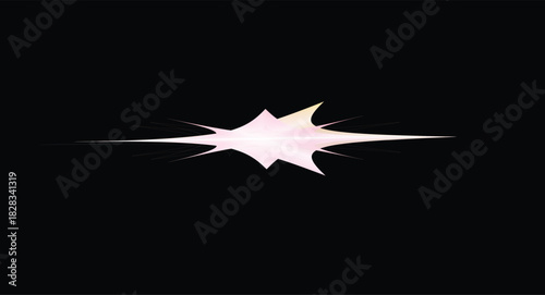 described features a captivating starburst shape that is horizontally centered against a stark black background, creating a striking visual contrast. The starburst 