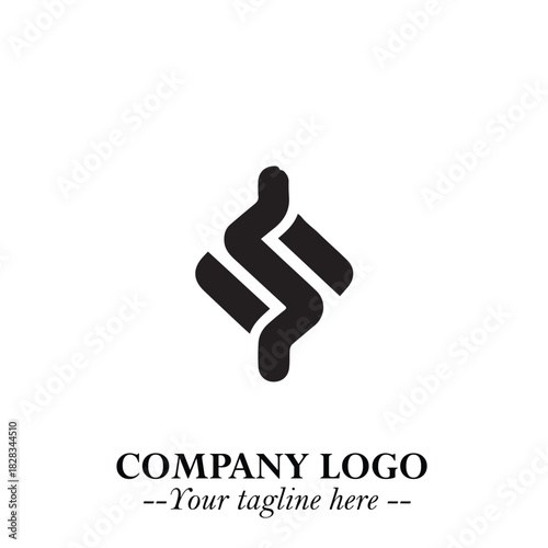 Sleek Electrical Logo Symbol on a Clean White Background for Modern Branding Design Elements Art
