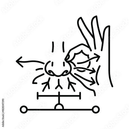 Breathe easy with this clear depiction of sinus relief, showing airflow and pressure points for a healthier, happier you - wellness starts here!