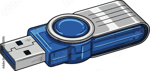 USB flash drive vector illustration