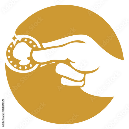 Hand Holding a Coin