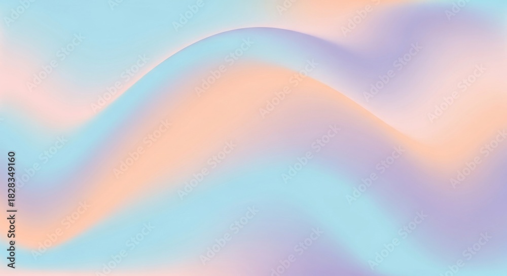 Obraz premium Soft pastel-colored abstract wave scenery with smooth blending and ethereal flow
