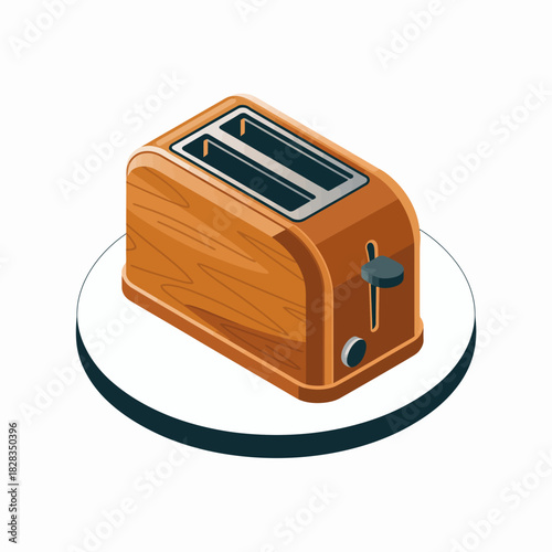 A charming vintage wooden toaster showcased elegantly on a serving plate, blending retro aesthetics with modern functionality in kitchen decor and culinary art.