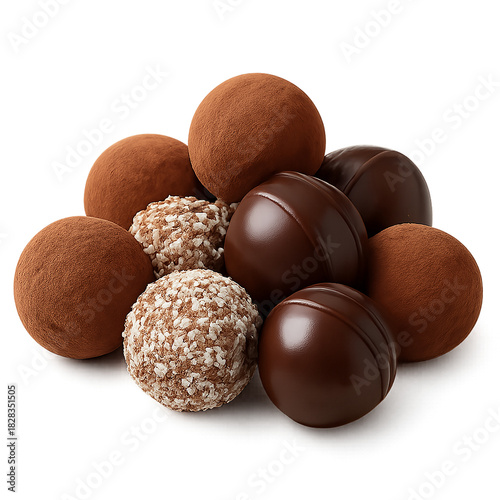 Assorted Chocolate Truffles and Cocoa Dust Confections Perfect for Desserts, Gifts, and Indulgent Moments Everyday