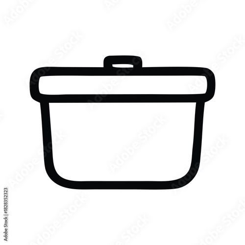 Minimalist Pot Icon Kitchenware Graphic for Cooking and Food Presentation
