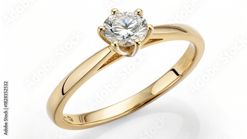 Luxury golden wedding rings and precious jewelry featuring brilliant diamonds are a fashion gift of love for a woman's engagement or wedding decoration