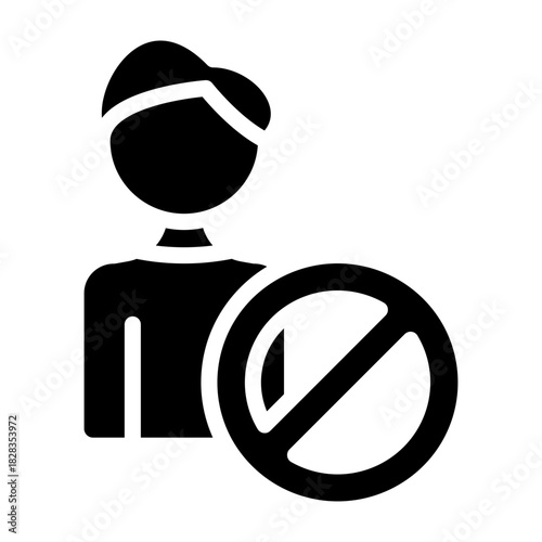 No Exculsion Vector Glyph Icon Design