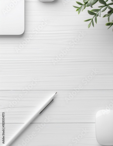 Minimal White Desk Surface – Side Hustle Background