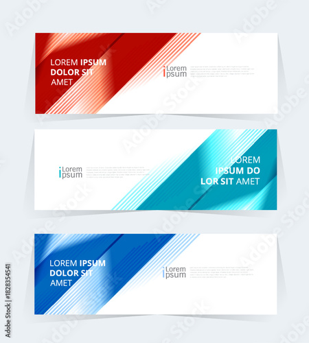 Geometric banner design with vector presentation template.