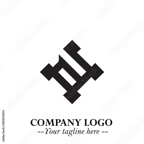 Sleek Electrical Logo Symbol on a Clean White Background for Modern Branding Design Elements Art