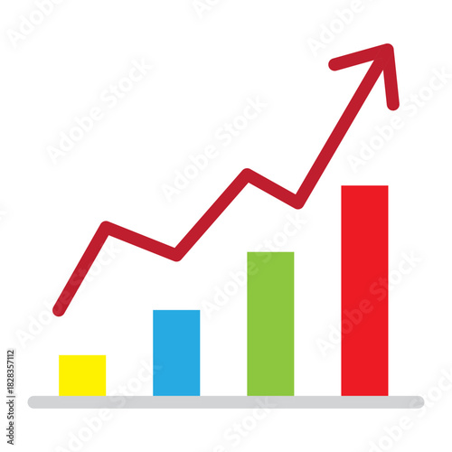 Trainee Progress Chart Vector Flat Icon Design