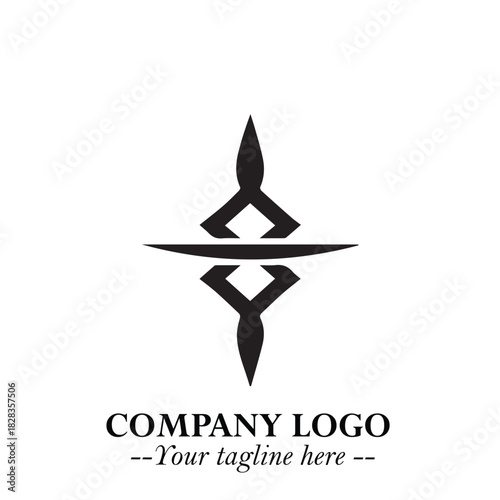 Sleek Electrical Logo Symbol on a Clean White Background for Modern Branding Design Elements Art