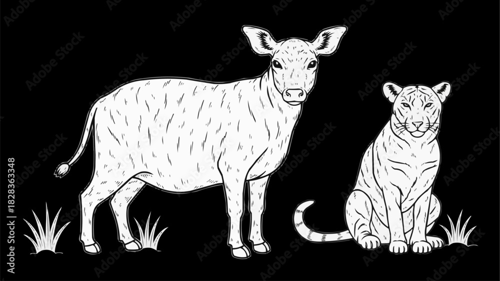 Fototapeta premium kangaroo vector illustration