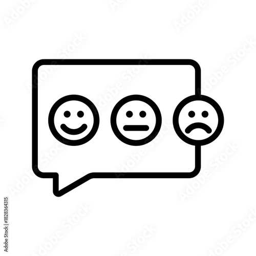 Outline product review sentiment AI consumer lineart
