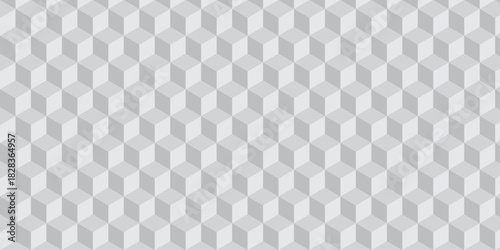 white creative cubes decoration triangle wall and wallpaper textile vector square tile, mosaic endless repeat hexagon block texture background.	