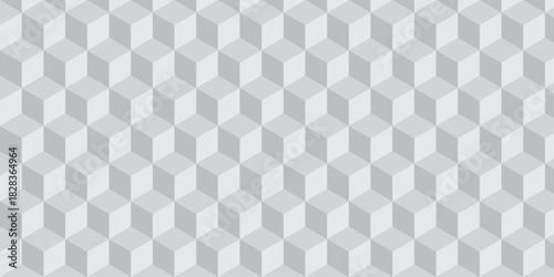 white creative cubes decoration triangle wall and wallpaper textile vector square tile, mosaic endless repeat hexagon block texture background.	
