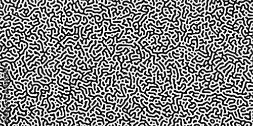 Abstract Reaction-diffusion Turing pattern natural texture gray gradient color scheme. Linear design with biological algorithm psychedelic background. Reaction-diffusion or truing patter	
