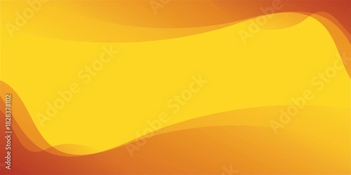 Abstract background with flowing translucent yellow and orange wavy shapes creating a dynamic and warm design.
