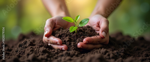 A close-up view of hands planting seeds in rich soil, representing motivation for resilience and personal growth. The composition utilizes negative space effectively, allowing for text placement.