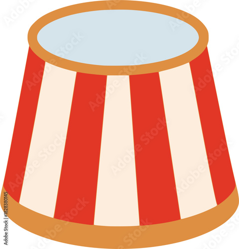 circus stand acrobat attraction happy fun flat color vector illustration template design