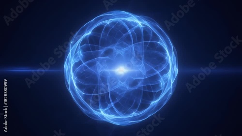 Wallpaper Mural Glowing energy sphere with a central beam of light Torontodigital.ca