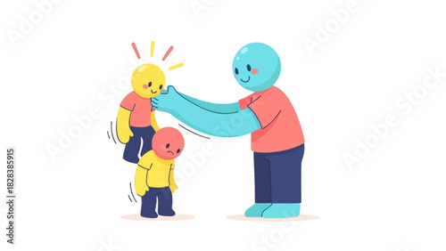 Cartoon Illustration of Favoritism, Unequal Treatment, and Bias