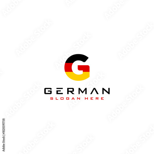 Free Download German Flag Initial Letter G Design Vector Template - GFXLoad