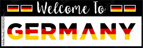 word welcome to Germany Design Vector Template