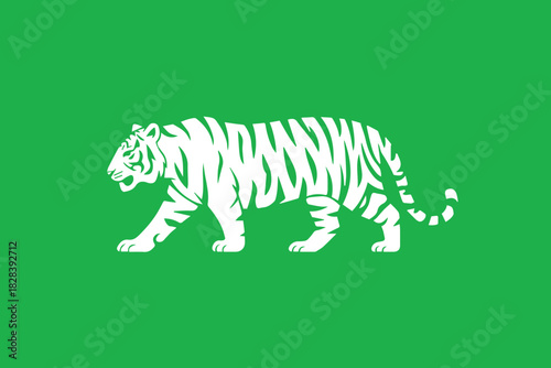 tiger stripe pattern vector logo emblem for branding