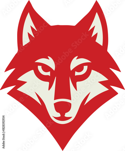 wolf mascot logo crest badge vector illustration for labels