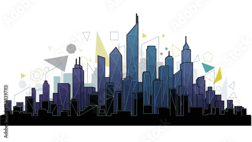 new york city skyline illustration