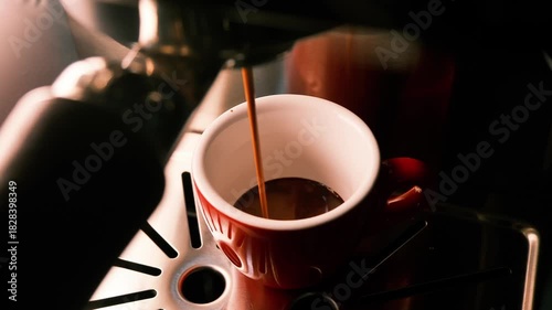 brewing an espresso