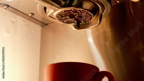 brewing an espresso