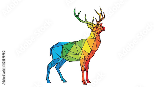 deer on white background