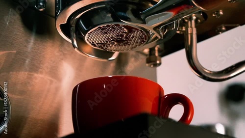 brewing an espresso