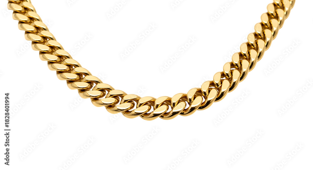 Obraz premium Luxurious Gold Chain Statement Piece Fashion Accessory Close Up Shot