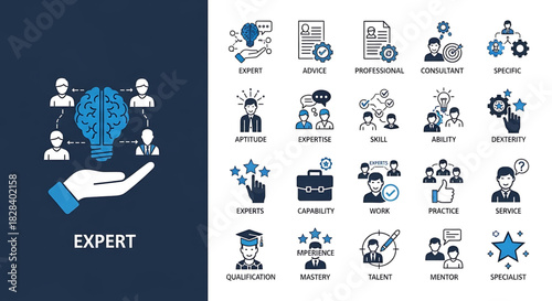 Solid vector icons collection featuring templates, layouts, flowcharts, diagrams, forms, wireframes, tables, grids, onboarding, IT support, communication, business structure, budget, and advertising.