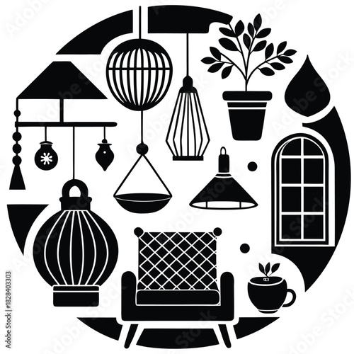 vector illustration of a cage