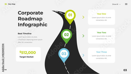 Corporate Roadmap Infographic